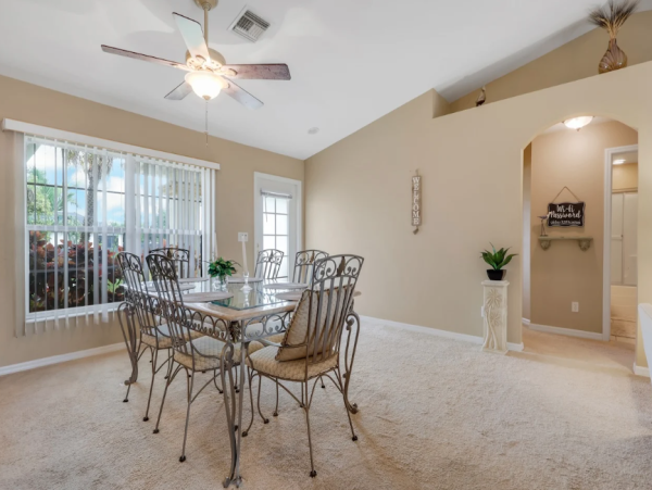Waterfront Retreat in Northeast Cape Coral Three Bedroom with Private Pool
